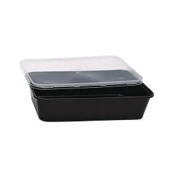 علبة ميكروويف سوداء مستطيلة ⁦0.5 kg⁩