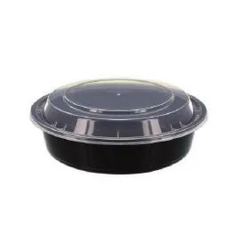 علبة ميكروويف سوداء دائرية ⁦24 oz⁩